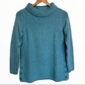Talbots Cowl Neck Knit Sweater in Baby Blue Women’s Size Small Petite NWOT!